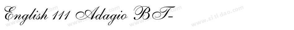 English 111 Adagio BT字体转换